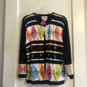 Berek | Just B Brand Retro Funky Beaded Cocktail Martini Cardigan Vintage